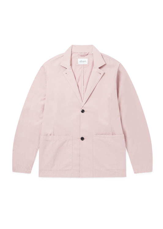 Poplin Unlined Blazer in Washed Pink