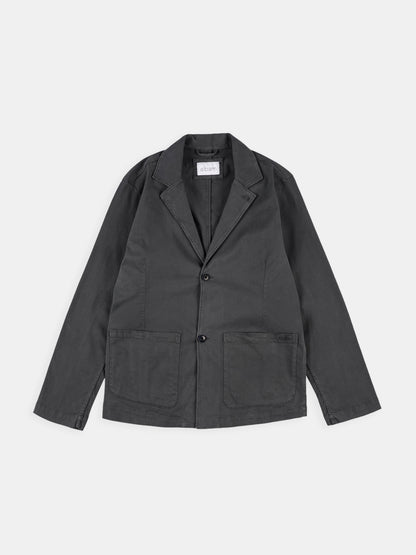 Soft Touch Cotton Fairfax Blazer in Grey