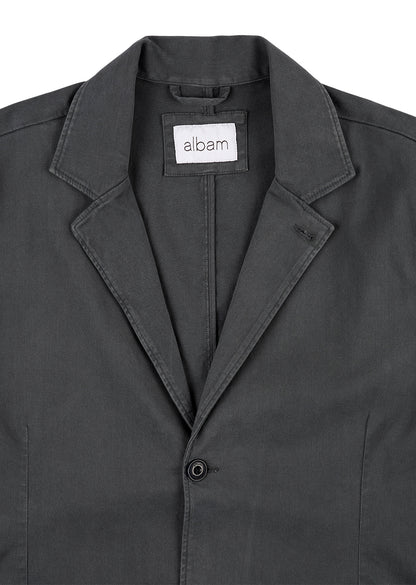 Soft Touch Cotton Fairfax Blazer in Grey