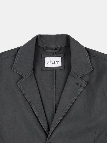 Soft Touch Cotton Fairfax Blazer in Grey