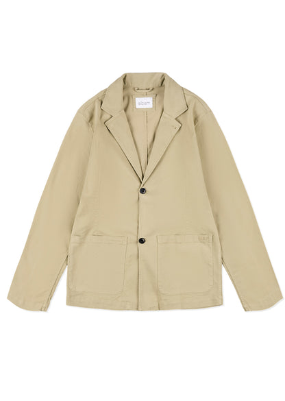 Soft Touch Cotton Fairfax Blazer in Taupe