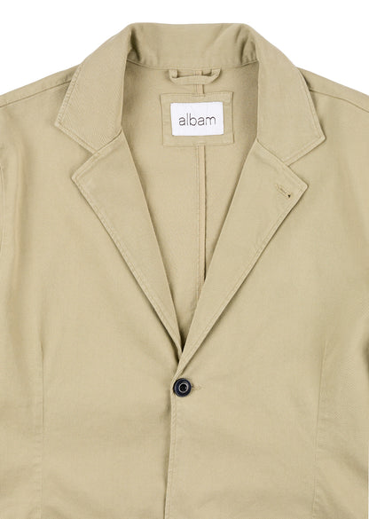 Soft Touch Cotton Fairfax Blazer in Taupe