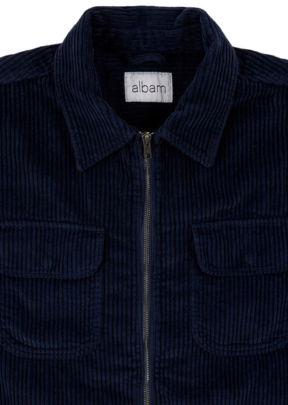 Cord Clarence Jacket in Dark Navy