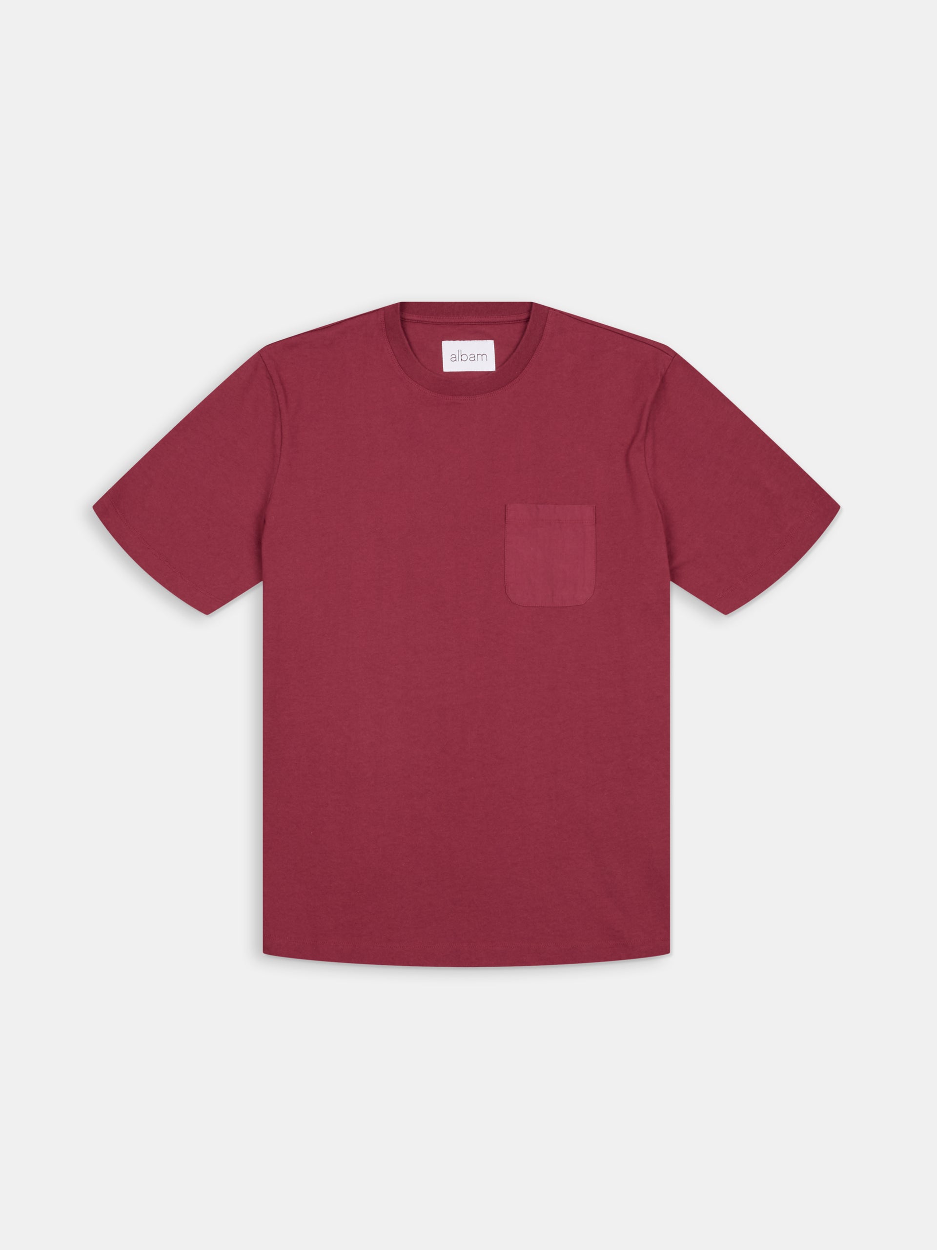 Woven Pocket T Shirt Deep Claret