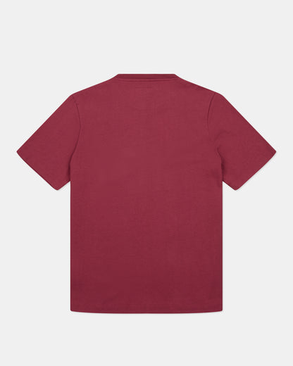Woven Pocket T-Shirt in Deep Claret