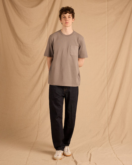 Woven Pocket T-Shirt in Slate