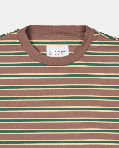 Tame Stripe T-Shirt in Walnut