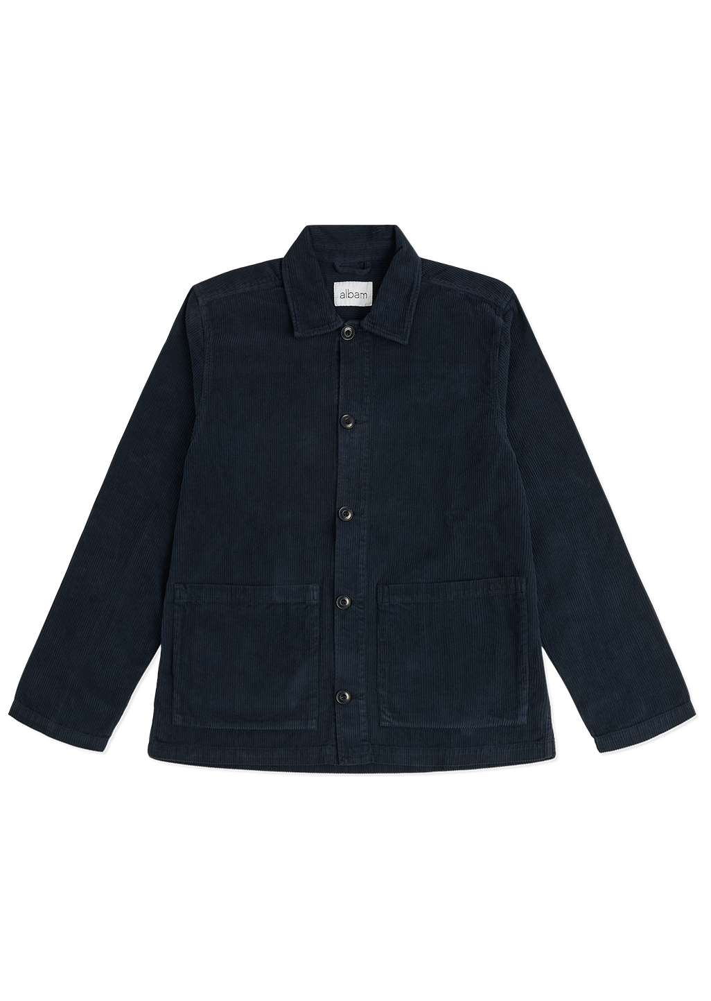 Needlecord Acton Overshirt in Dark Navy