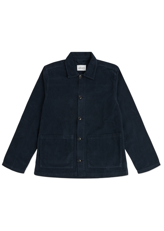 Needlecord Acton Overshirt in Dark Navy