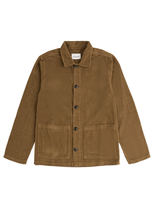 Needlecord Acton Overshirt in Tobacco