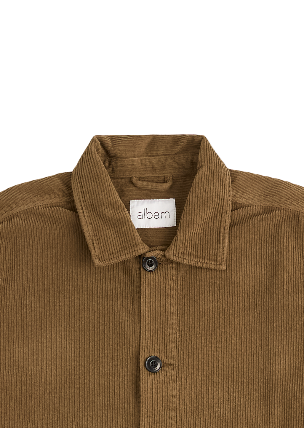 Needlecord Acton Overshirt in Tobacco