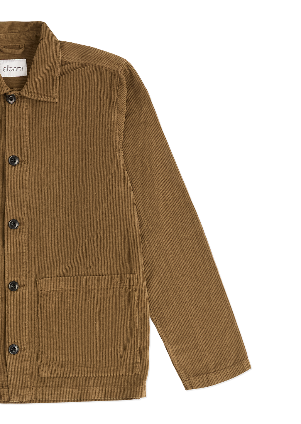 Needlecord Acton Overshirt in Tobacco