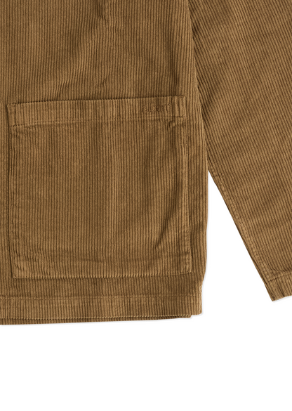 Needlecord Acton Overshirt in Tobacco