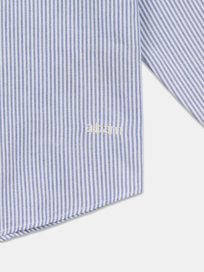 Boston Stripe Oxford Shirt in Navy/Off-White
