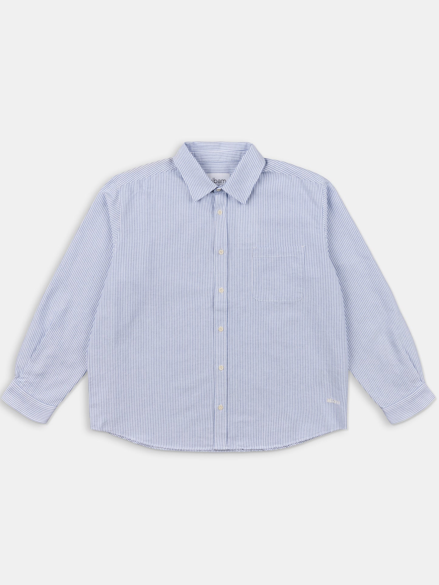 Boston Stripe Oxford Shirt in Navy/Off-White