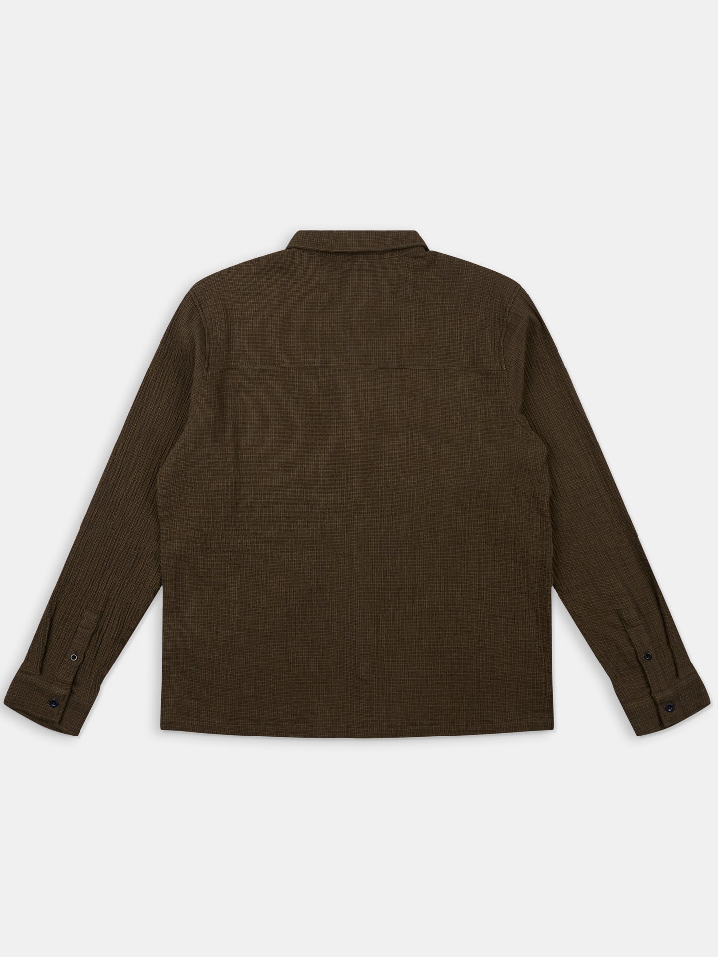 Islington Check Pocket Shirt in Dark Khaki