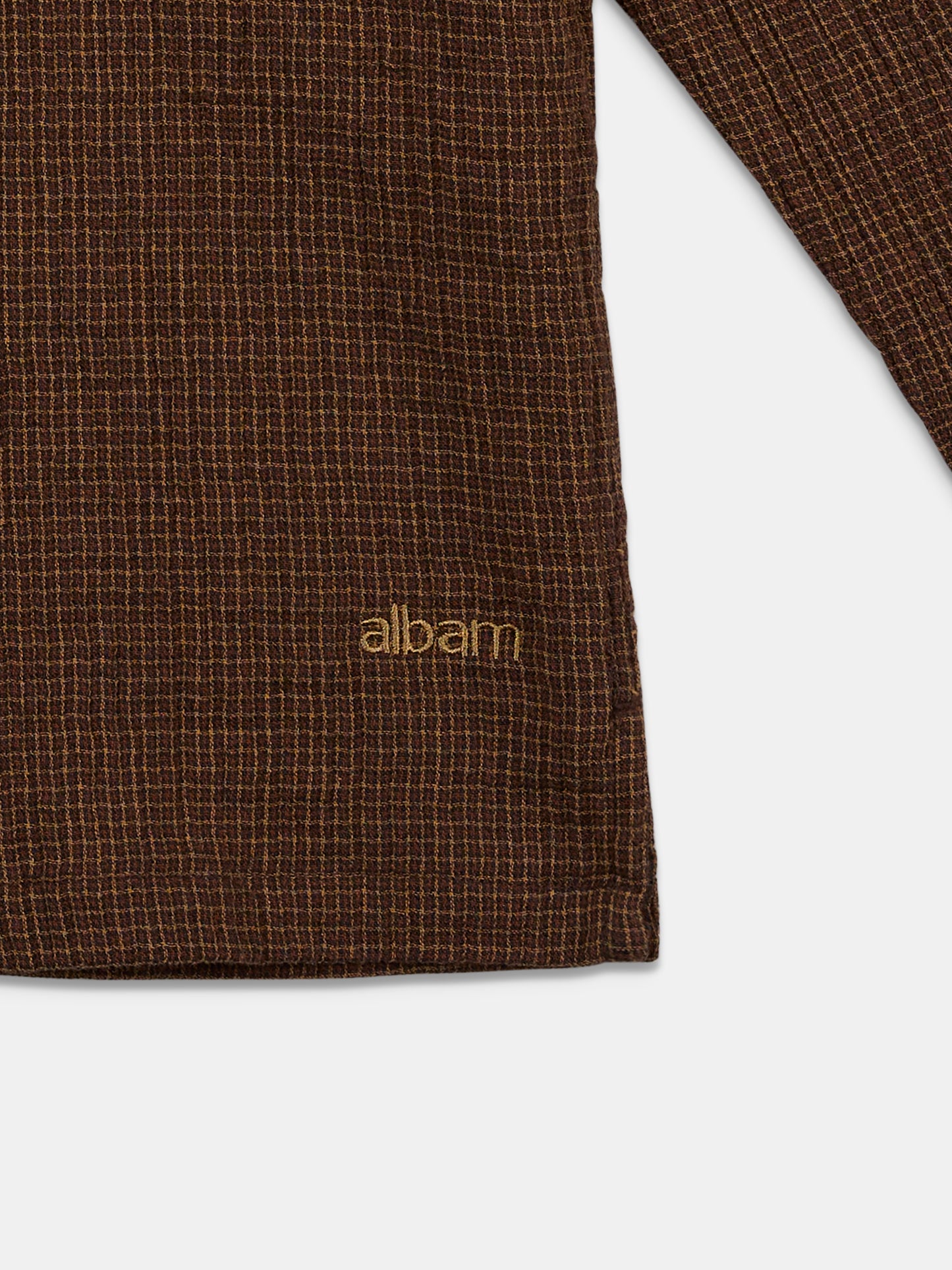 Islington Check Pocket Shirt in Deep Claret
