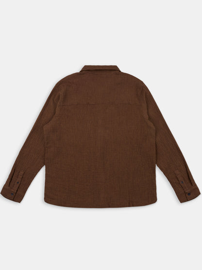 Islington Check Pocket Shirt in Deep Claret