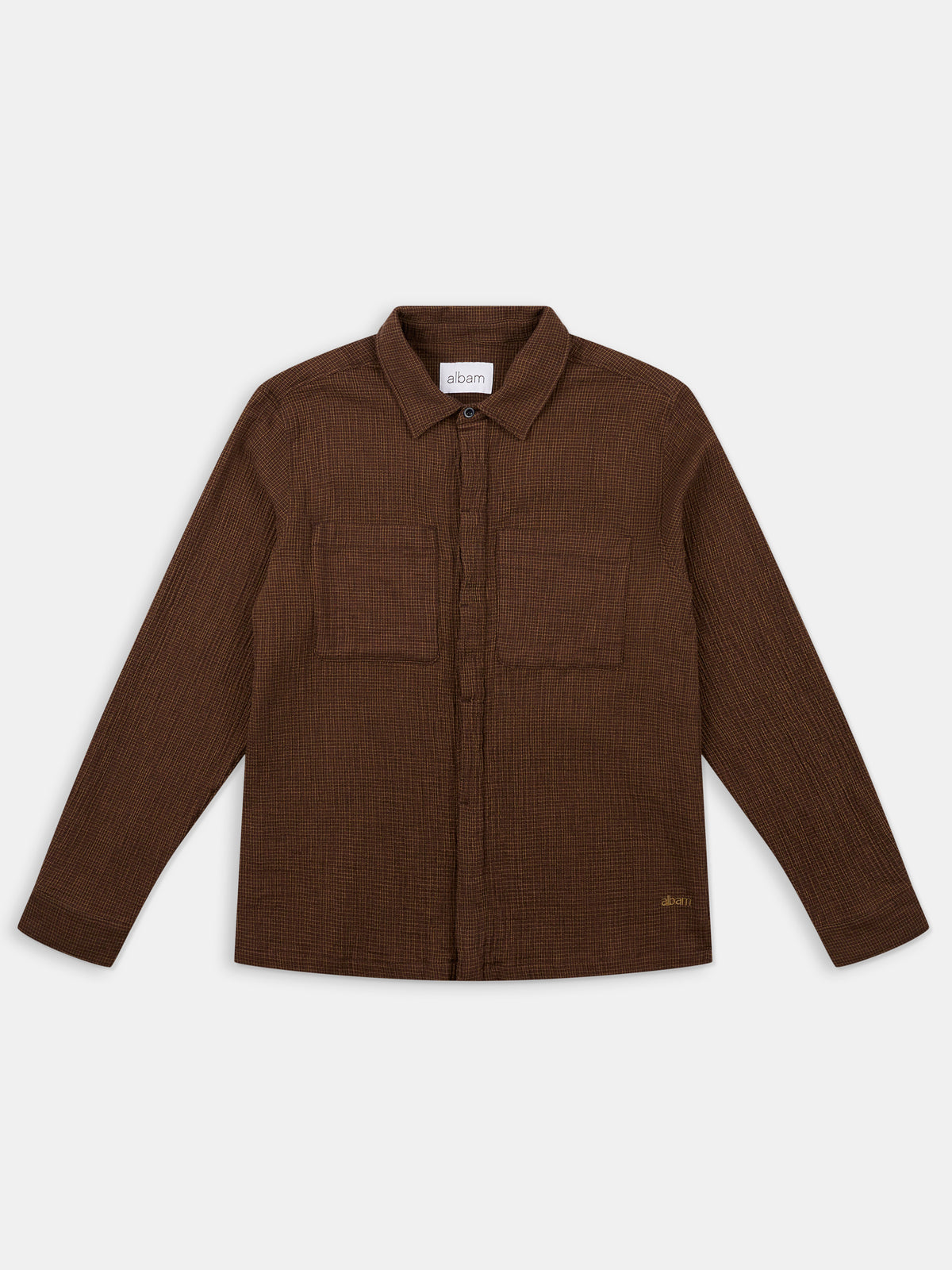 Islington Check Pocket Shirt in Deep Claret