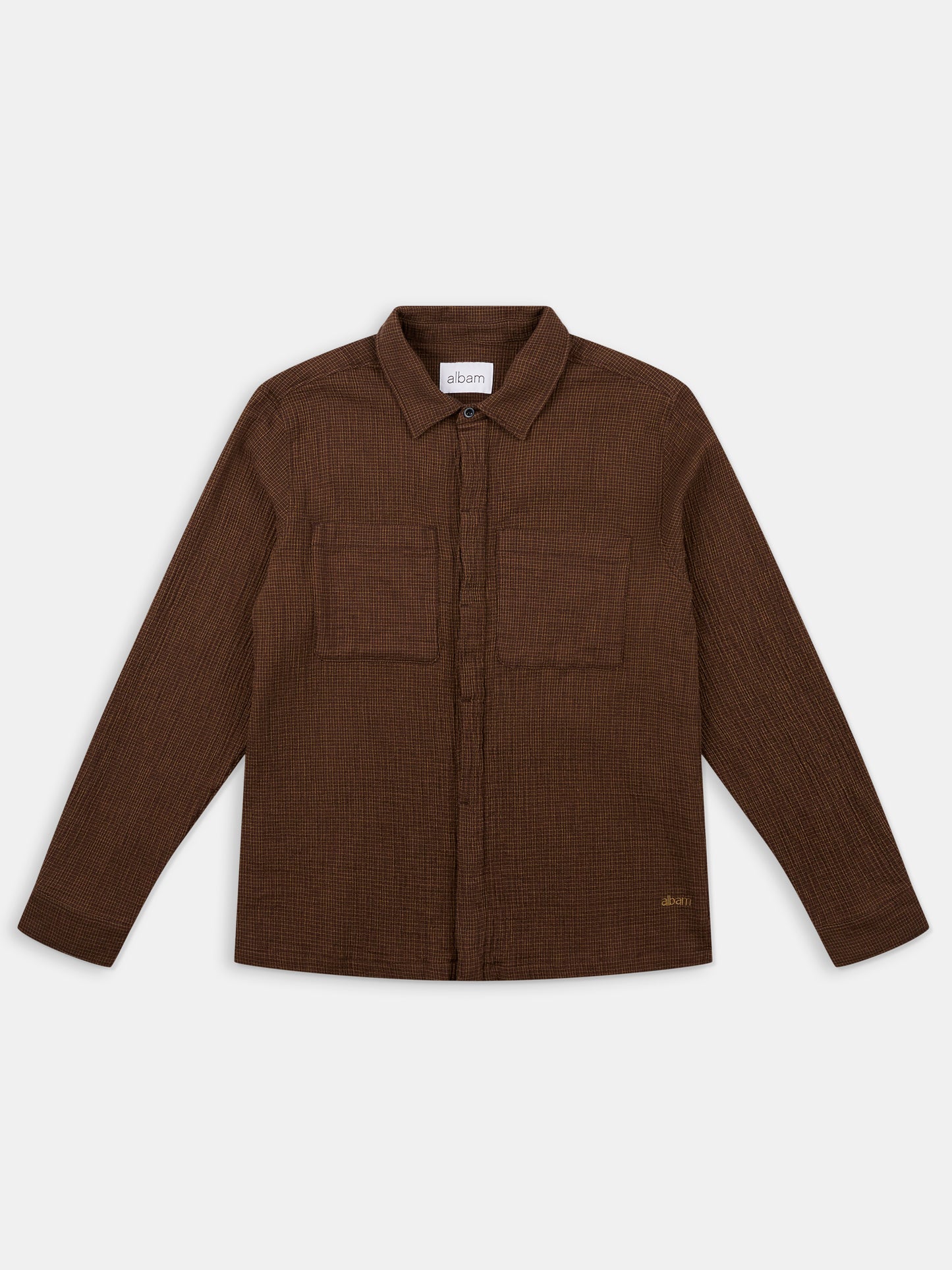 Islington Check Pocket Shirt in Deep Claret