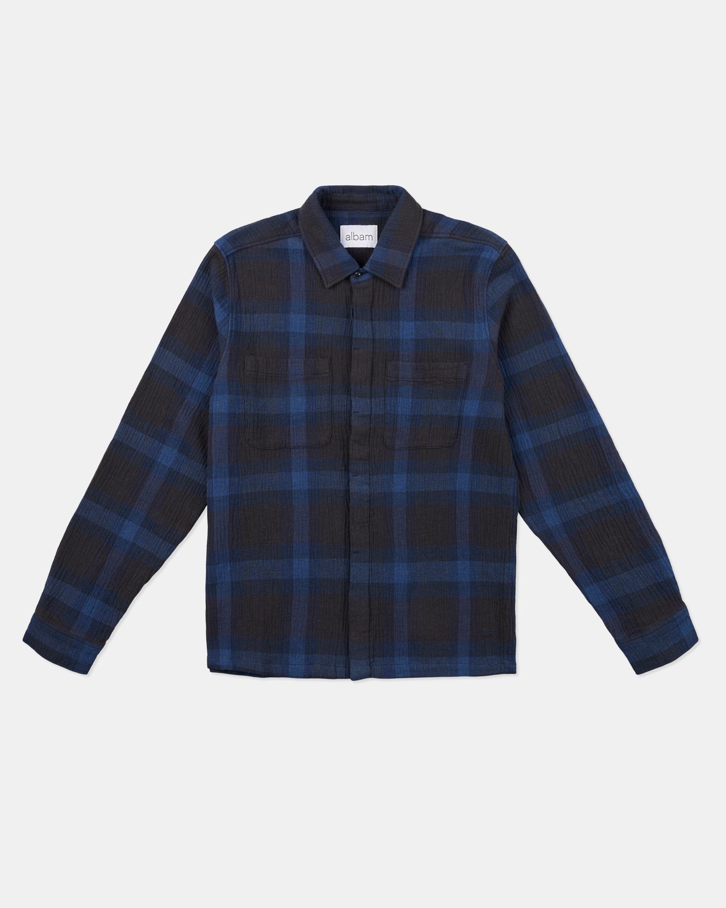 Islington Check Pocket Shirt in Dark Navy