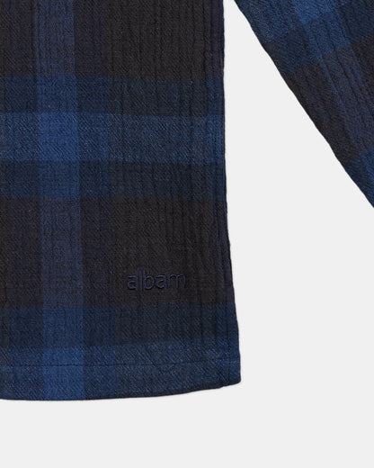 Islington Check Pocket Shirt in Dark Navy
