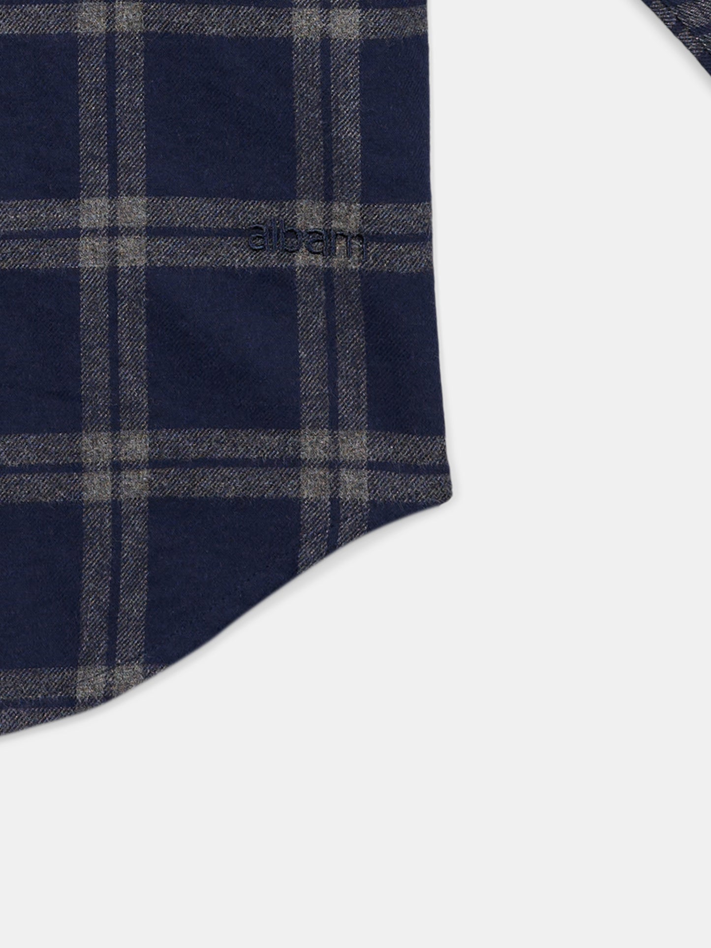 Kennedy Check Flannel Shirt in Dark Navy