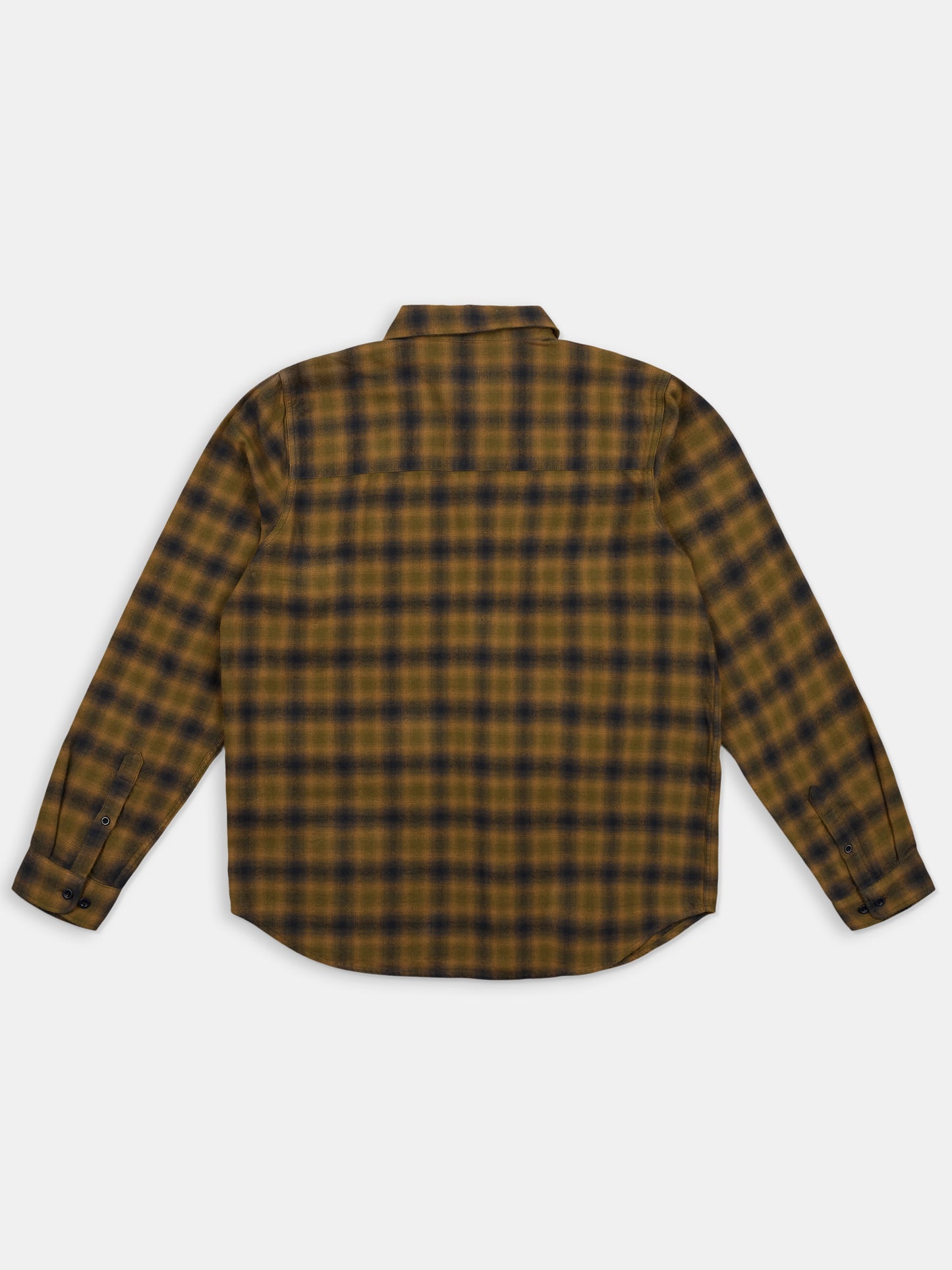 Kennedy Check Flannel Shirt in Dark Khaki
