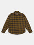 Kennedy Check Flannel Shirt in Dark Khaki