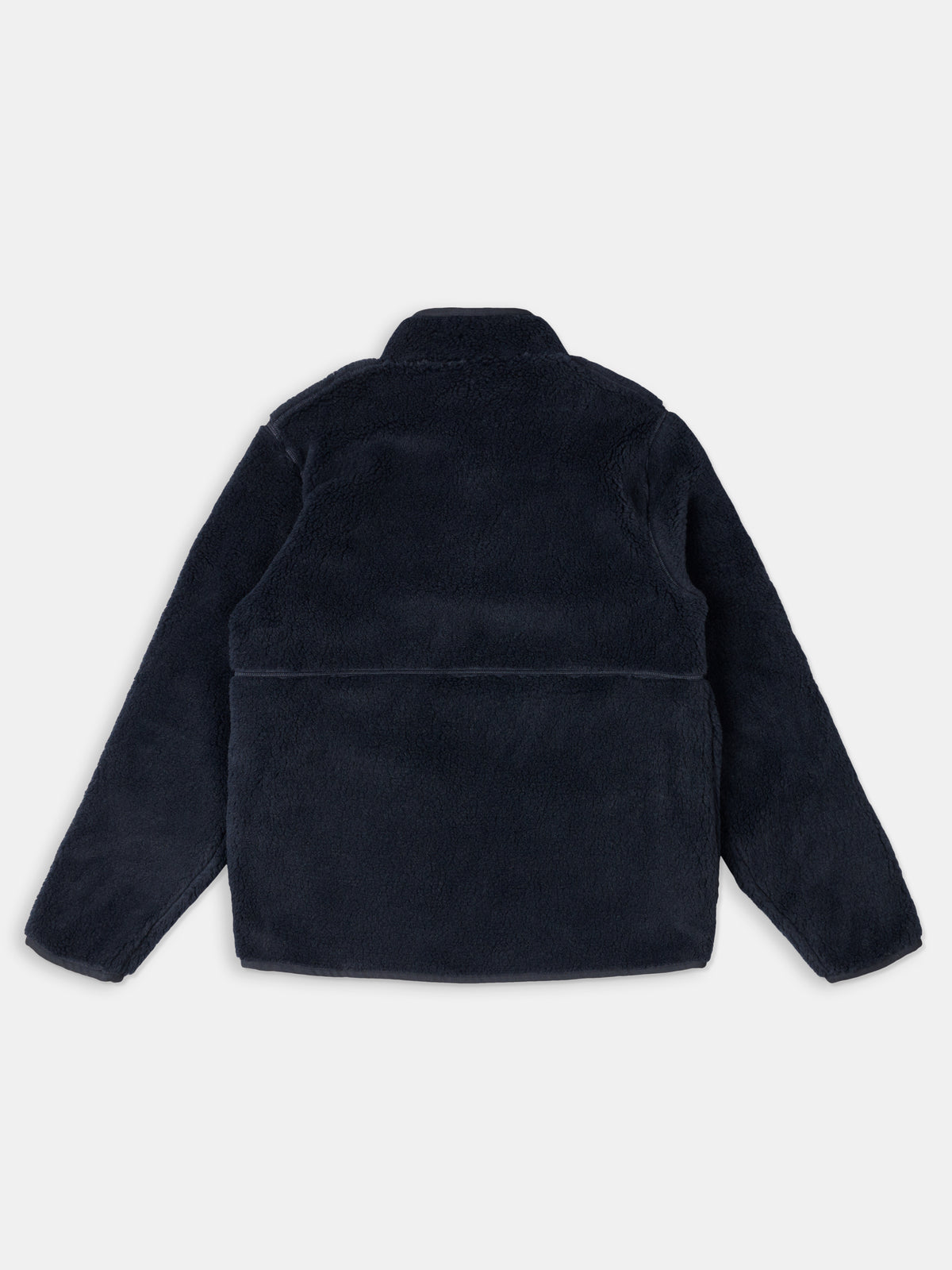 Dudley Zip Through Fleece Jacket in Dark Navy