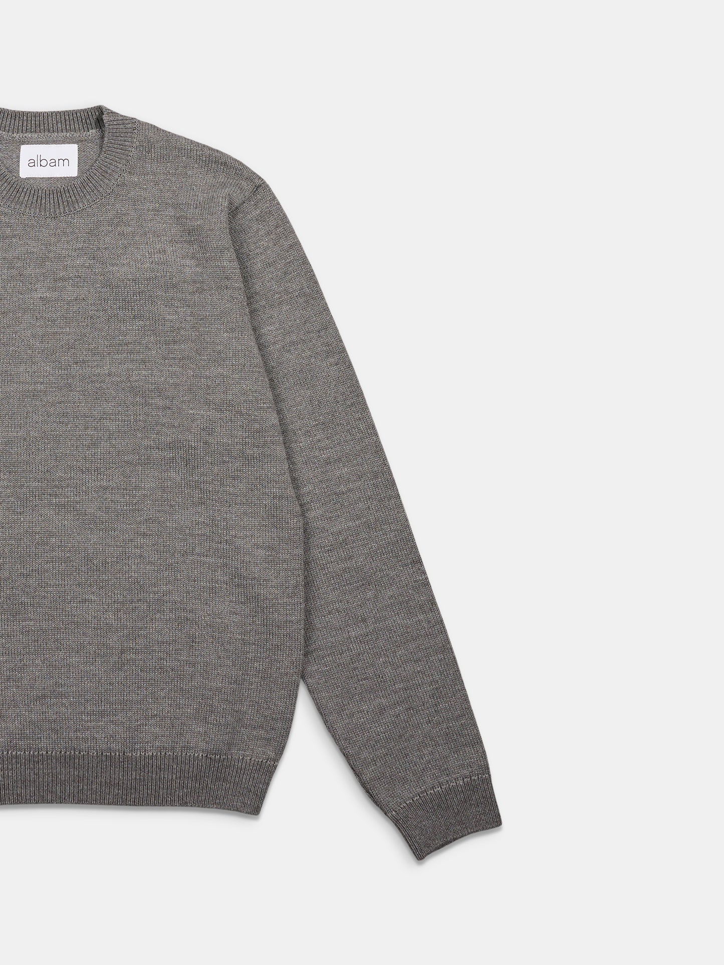 Daily Crew Knit in Grey Marl