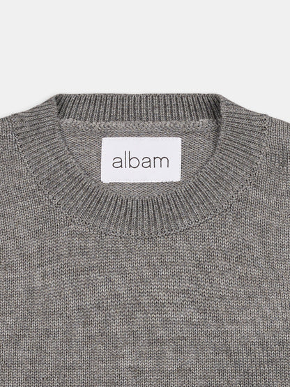 Daily Crew Knit in Grey Marl