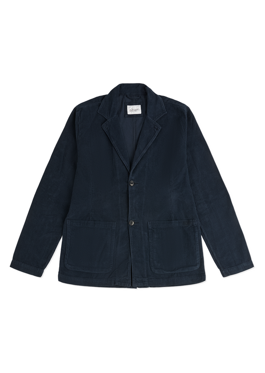 Needlecord Fairfax Blazer in Dark Navy