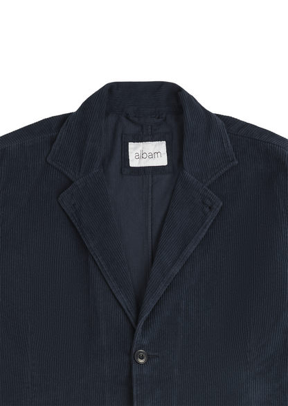 Needlecord Fairfax Blazer in Dark Navy