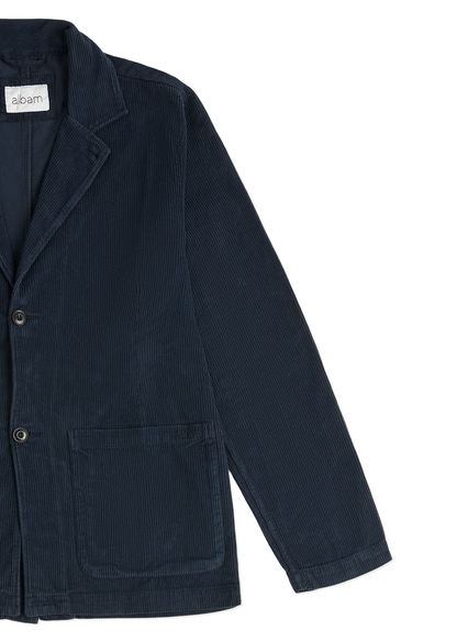 Needlecord Fairfax Blazer in Dark Navy