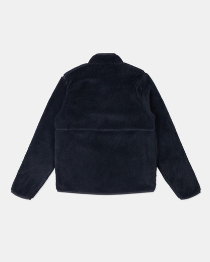 Dudley Zip Through Fleece Jacket in Dark Navy