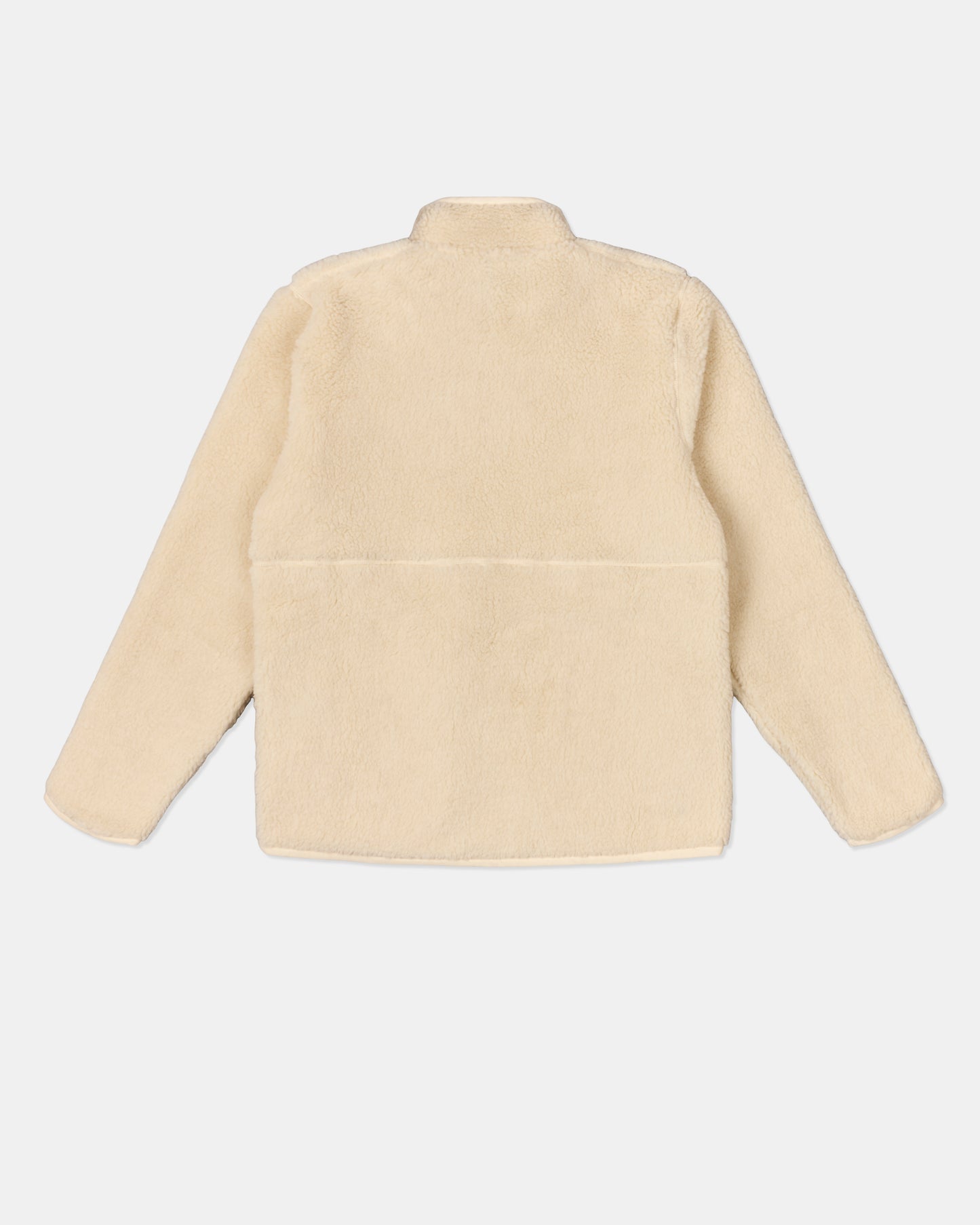 Dudley Zip Through Fleece Jacket in Ecru