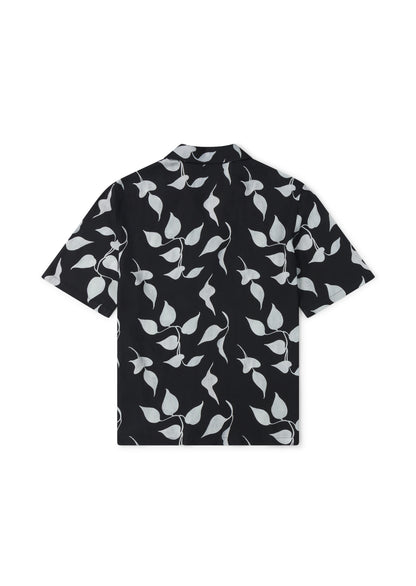 Short Sleeve Bowling Shirt in Charcoal