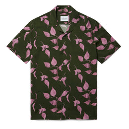 Short Sleeve Revere Plus Shirt in Khaki