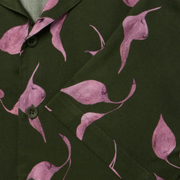 Short Sleeve Revere Plus Shirt in Khaki