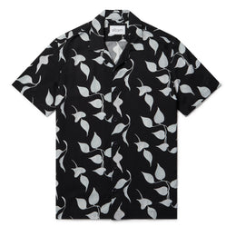 Short Sleeve Revere Plus Shirt in Charcoal