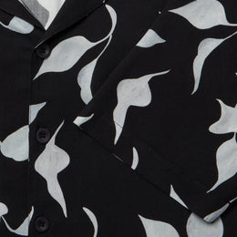 Short Sleeve Revere Plus Shirt in Charcoal