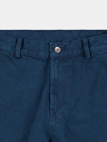 Forge Washed Twill Trousers in Dark Navy