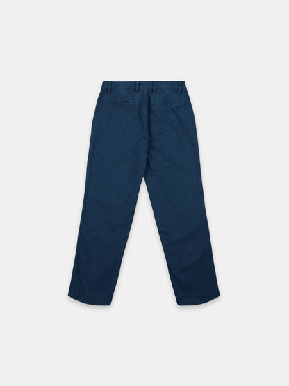 Forge Washed Twill Trousers in Dark Navy