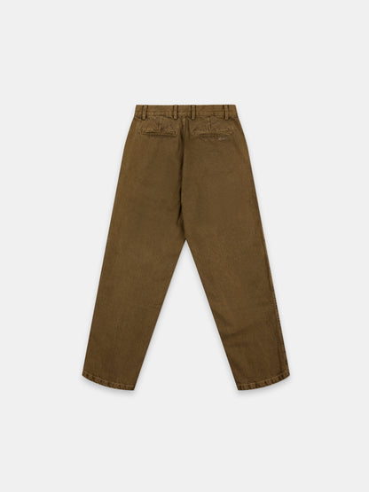 Forge Washed Twill Trousers in Walnut