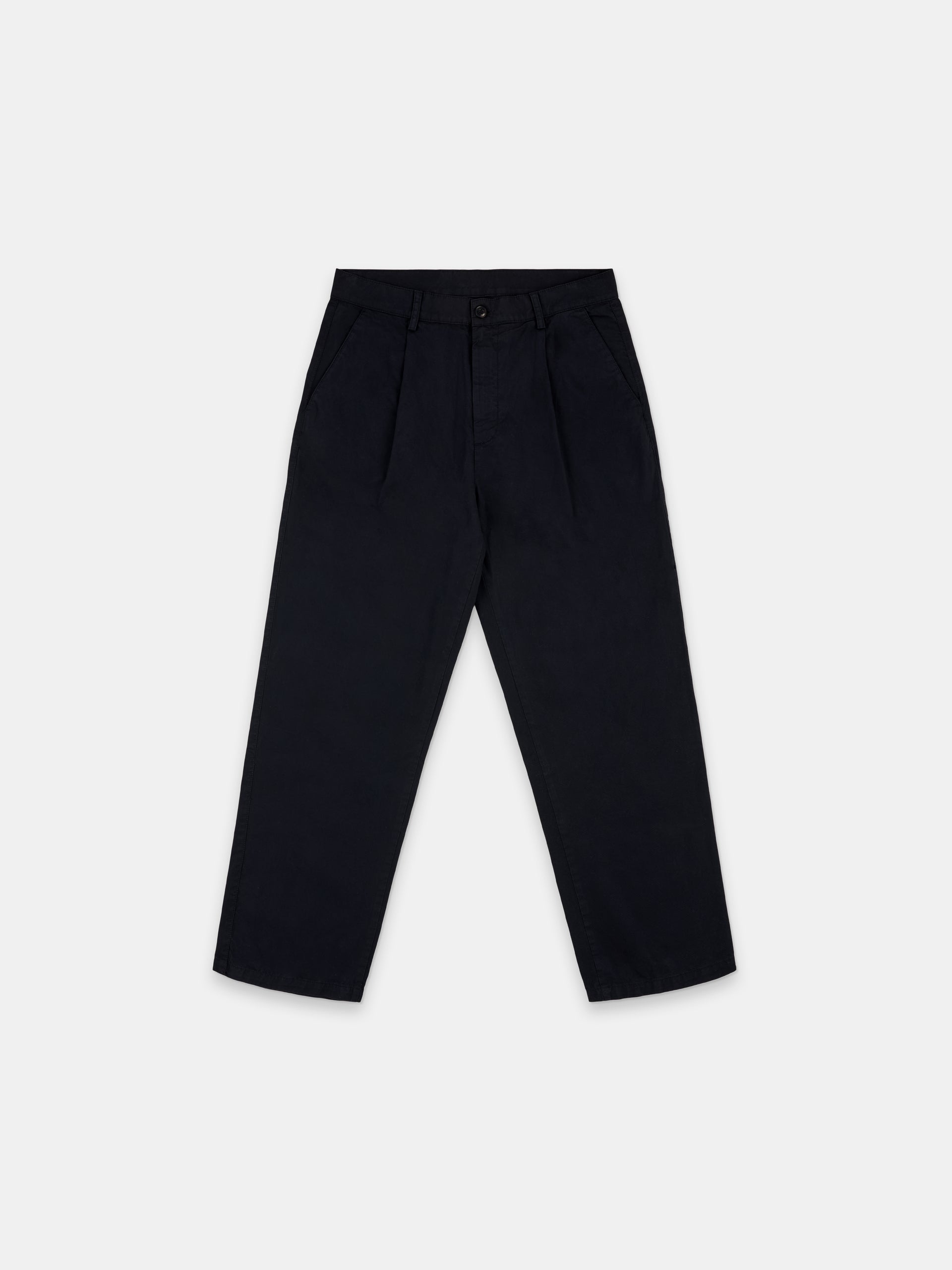Kent Cotton Pleat Trouser Dark