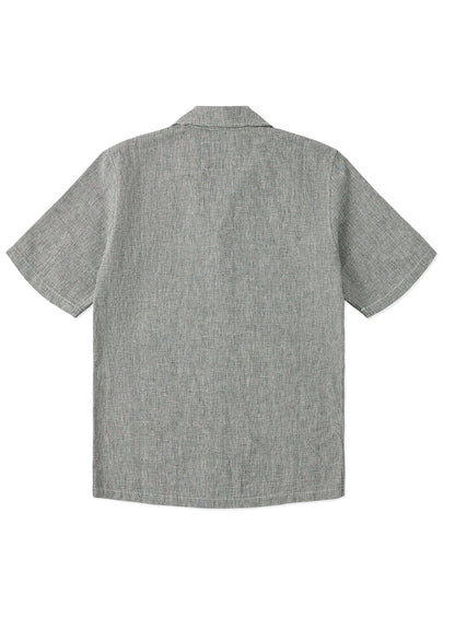 Houndstooth Fenton Shirt in Black & Ecru