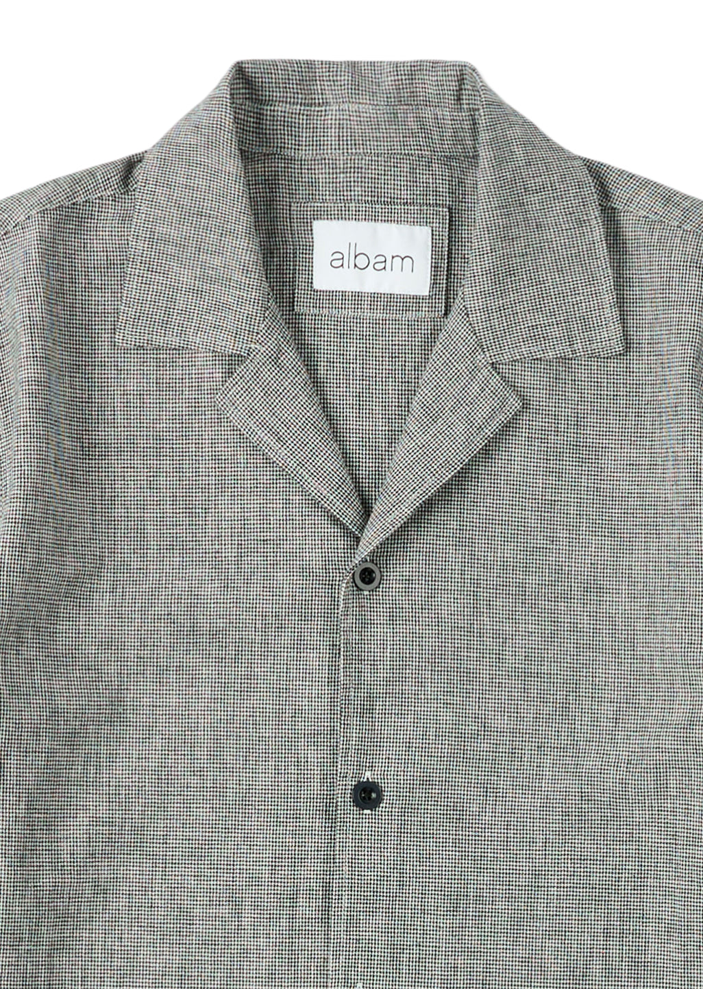 Houndstooth Fenton Shirt in Black & Ecru