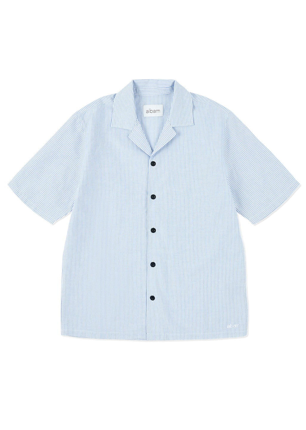 Oxford Stripe Fenton Shirt In Dark Navy