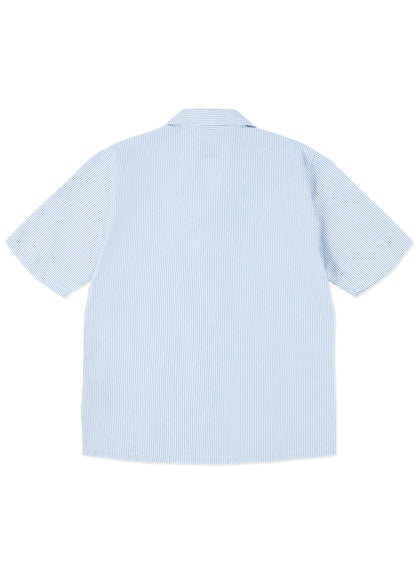 Oxford Stripe Fenton Shirt In Dark Navy